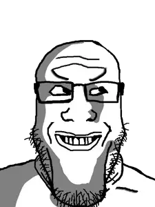 markiplier soyjak, glasses, ominous, shadow, smile, smirk, soyjak