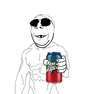 gapejak, emmanuel, wholesome soyjak, arm, buff, can, deformed, giving, glasses, hands