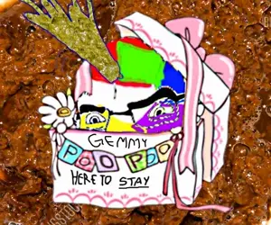 cobson, bow, box, flower, gem, glasses, plant, poop, poopjak, ribbon