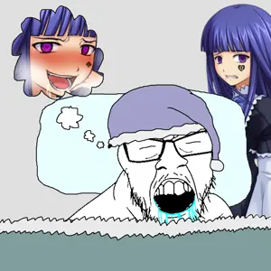 bernkastel, feraljak, anime, blanket, blush, bwc, closed eyes, clothes, drool, glasses