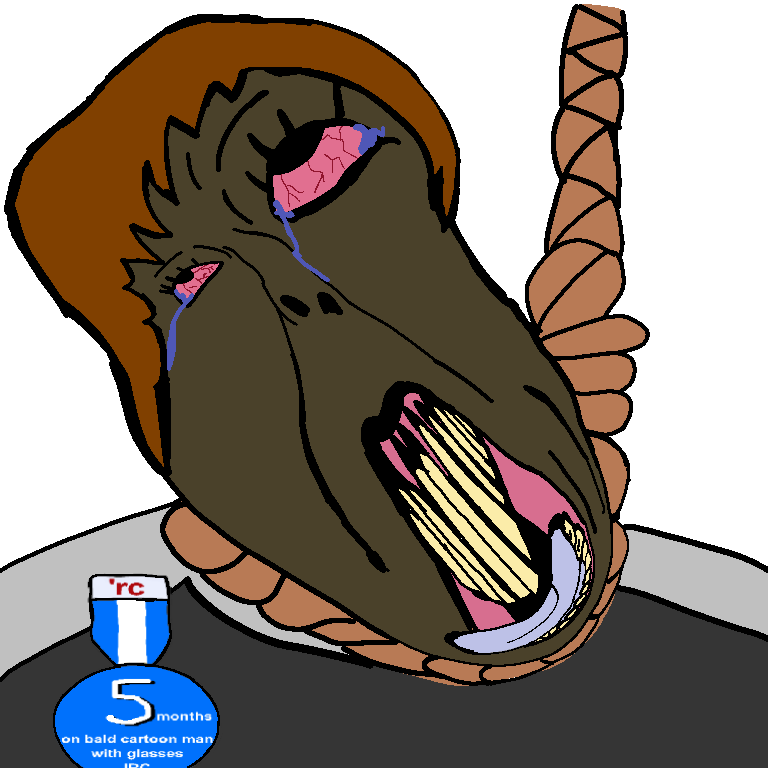coemskong, bernd, irc cuck, slopjak, award, black skin, bloodshot eyes, blue, brown, deformed