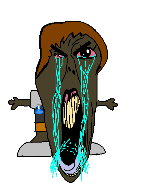 coemskong, bernd, irc cuck, angry, black skin, bloodshot eyes, crying, full body, fun sized, irc