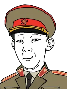 kuzjak, cap, closed mouth, clothes, coat, collar tabs, collared coat, collared shirt, communism, ear