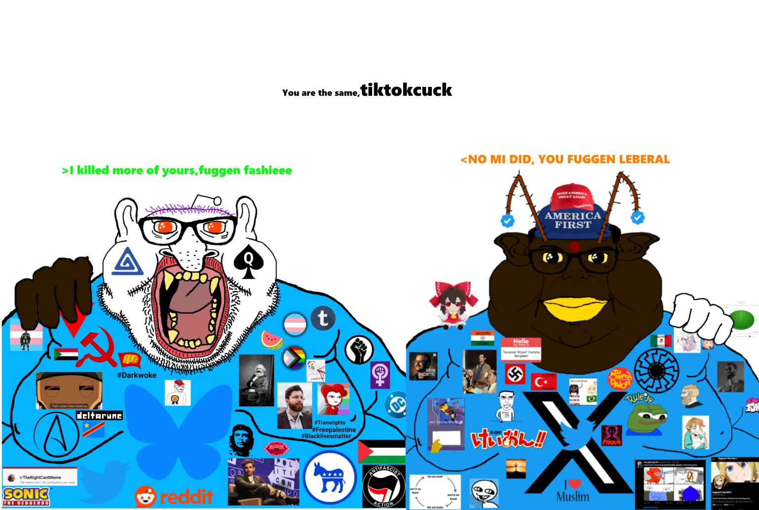 gigachad, groyper, pepe, reimu hakurei, sonic the hedgehog, yes chad, brandon, chudjak, branigger, brankey