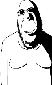 SoyBooru.com - 19133 - arm biting_lip character_rapeson creepy distorted evil fat glasses ominous shadow smile soyjak stubble subvariant_hornyson template variant_cobson.png