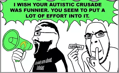cobson, markiplier soyjak, science lover, angry, autism, based alternative, black shirt, gegbull, gegbvll, gegging