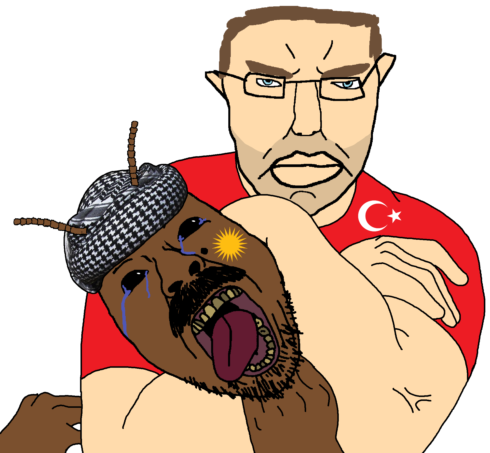 bernd, chudjak, pol face, ack, animal, blue eyes, brown hair, bug, cockroach, crying