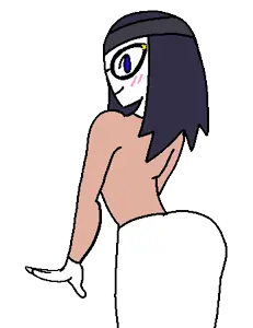soytan, animated, ass, beanie, butt, clothes, female, hat, transparent background, woman
