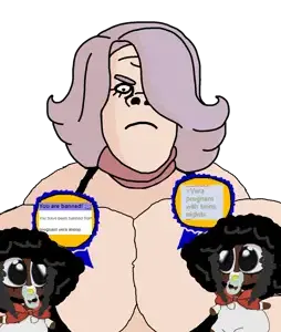 11436 - award banned binky black_hair bow english_text freckles meta_ias muscles muscular muscular_female ..._persijn nigger niglet niglets niglette niglettes no_background purple_hair text transparent_background variant_agugu vera.png