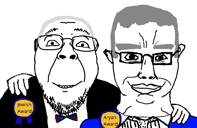 bernd, chudjak, chudjak front, chud troon alliance, 2soyjaks, aryans, award, bowtie, front view, glasses