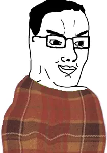 chudjak, blanket, comfy, glasses, smile, smug, soyjak, things