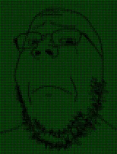 gapejak, ascii, crying, glasses, green, matrix, sad, soyjak, stubble