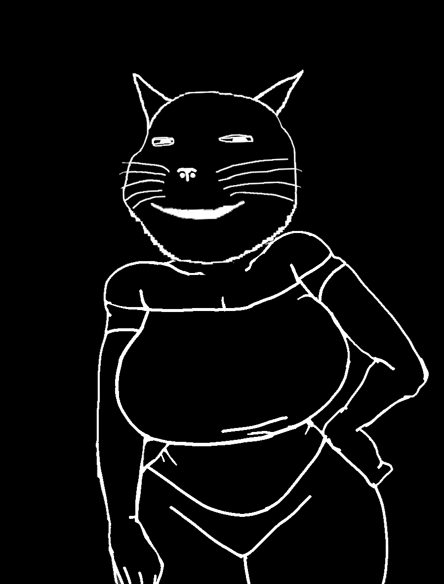gapejak, massjak, massmeowjak, wholesome soyjak, bait, big breasts, black background, black skin, breasts, female