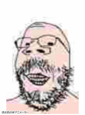 gapejak, babyjak, mustached gapejak, wholesome soyjak, babyjak, animated, baby, bouncing, caca, dot eyes
