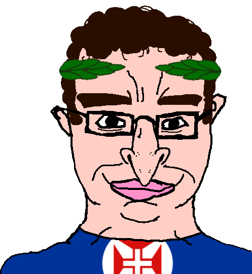 chauvin, chudjak, italian chudjak, big nose, blue shirt, blueshirt, brown hair, hair, laurel, laurel wreath