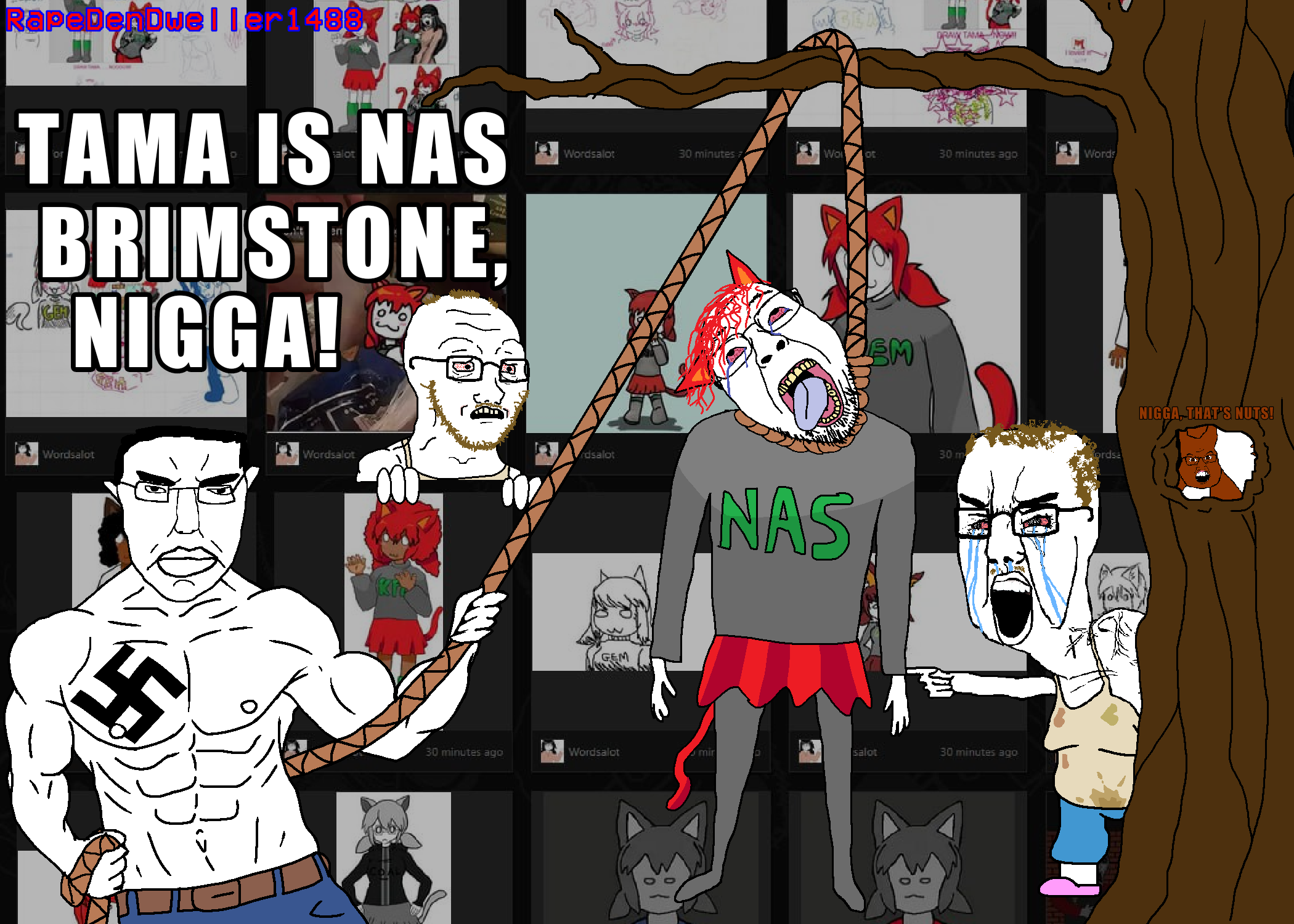 tama, bernd, chudjak, feraljak, soyak, feralsquirrel, hanging troonjak, pol face, soyak (concerned), troonjak