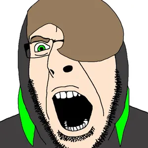 cobson, glasses, green eyes, hoodie, literal who, most unknown faggot ever, open mouth, stubble, teeth