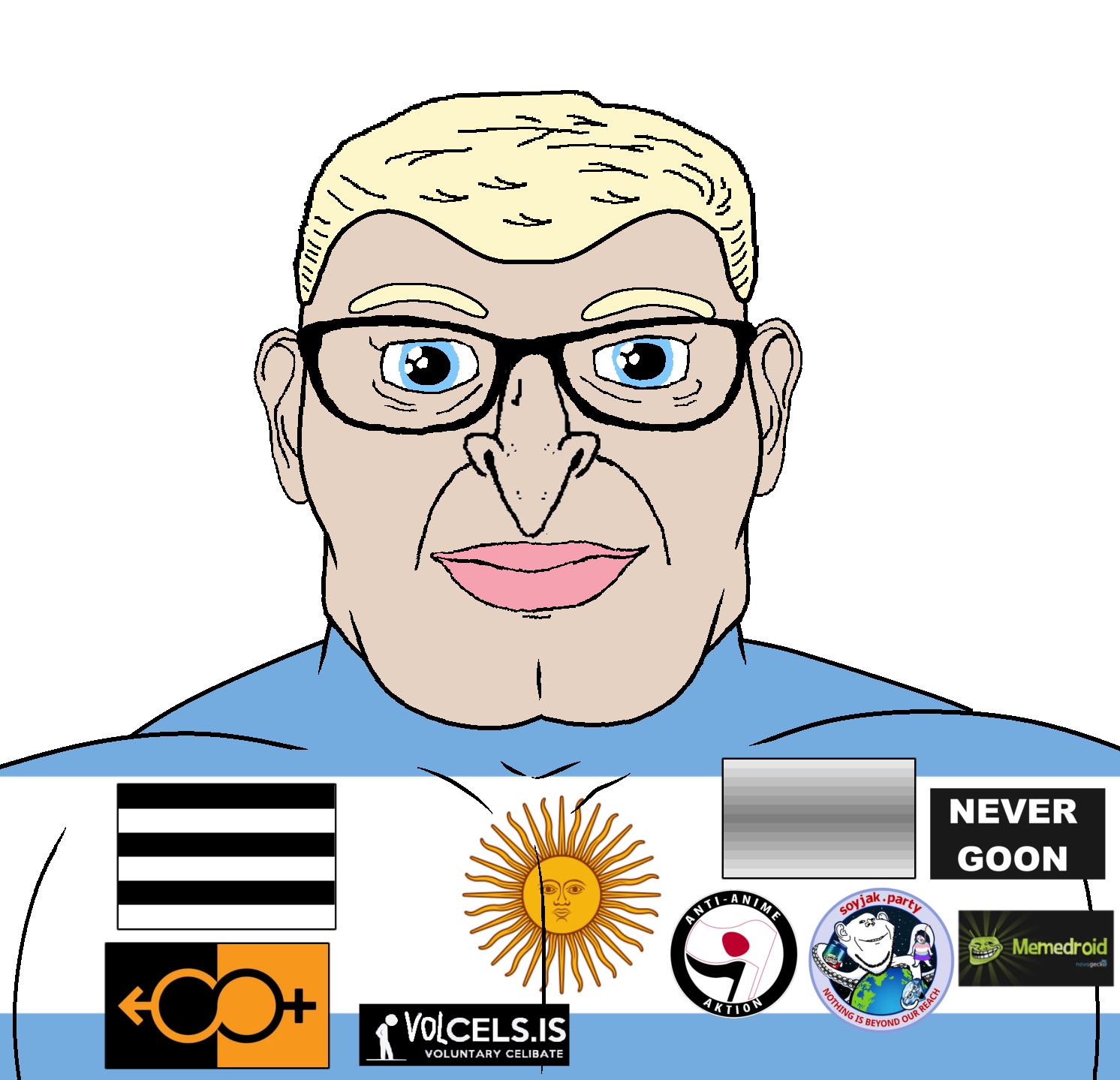 chauvin, trollface, brandon, brandaryan, branigger, android, anti anime, argentina, beige skin, big nose