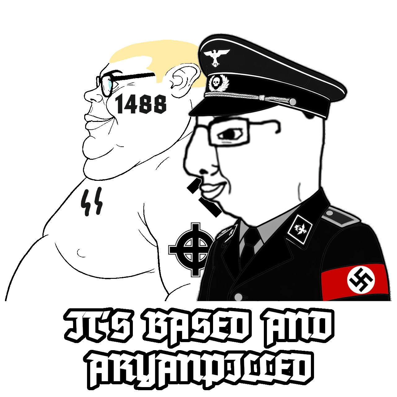 brandon, chudjak, branigger, branigger side, aryan, it's based and christpilled, 1488, a10 eyes, armband, based