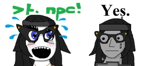 soytan, 2soyjaks, beanie, blue eyes, blush, clipboard, clothes, crying, female, glasses