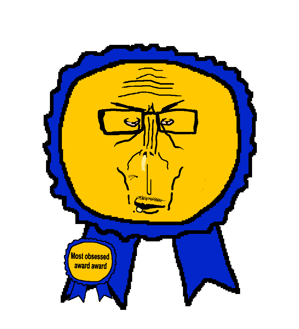 markiplier soyjak, euromutt, euromutt, award, award award, badge, bloodshot eyes, blue, eyebrows, glasses