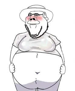 impish, impish soyak ears, impish tony, belly, belly button, big nose, chin, clothes, double chin, ear