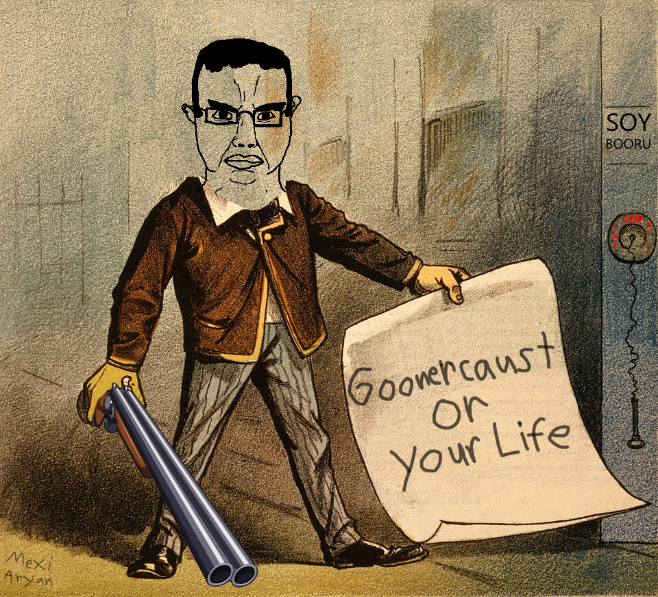 mexiaryan gerontophile, chudjak, chudjak front, 1800s, anti gooner, assassination, charles guiteau, double barrel shotgun, drama, esl pajeet gooner