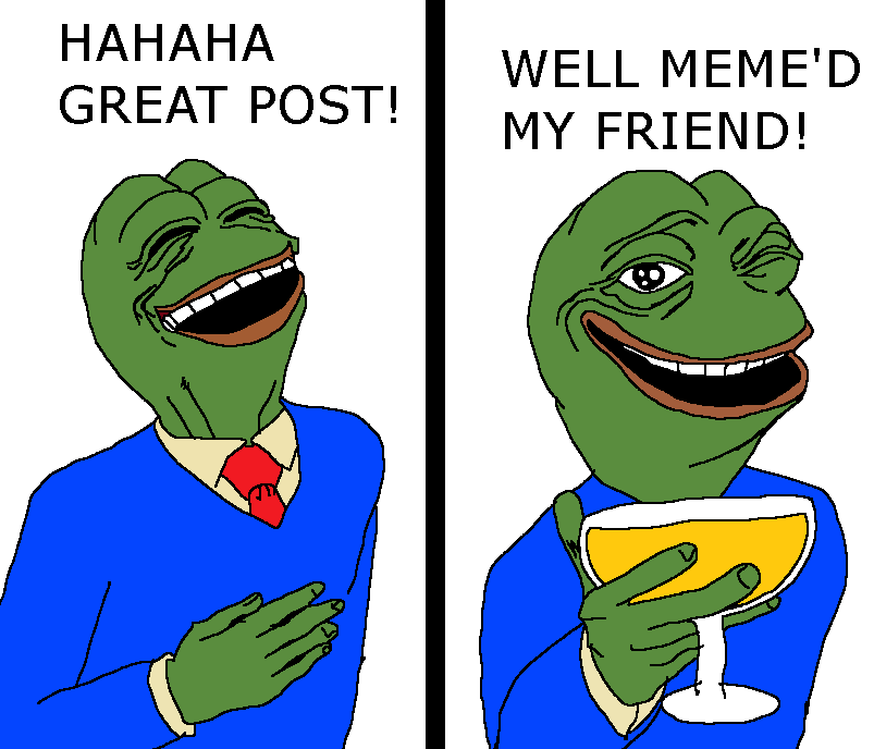 pepe, 2panel, alcohol, aliased, aliased text, amphibian, animal, blue shirt, clothes, comic
