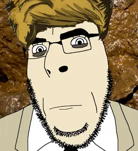 cobson, neutralcob, brown hair, closed mouth, clothes, glasses, hair, necktie, neutral, poop