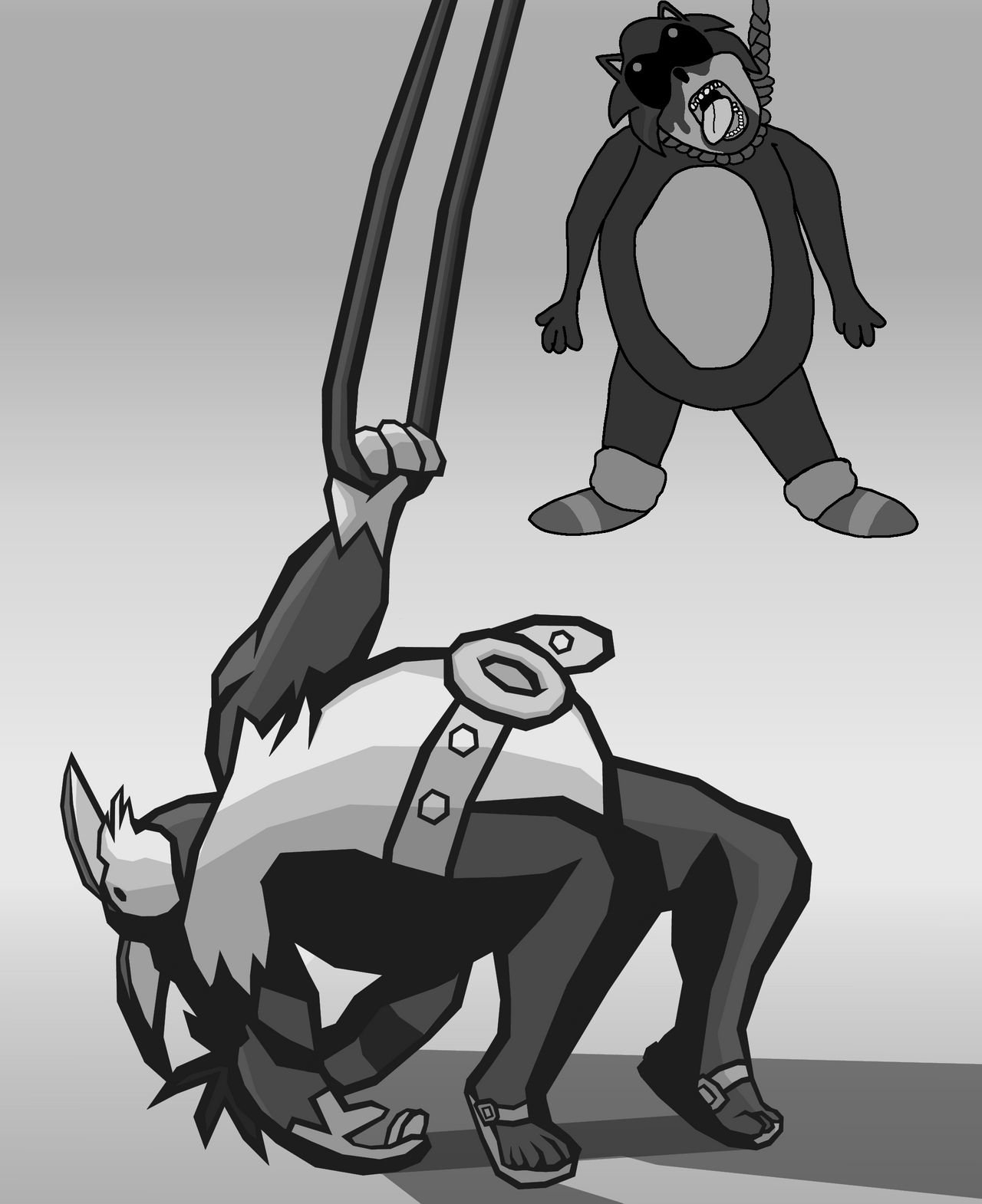 sonic the hedgehog, bernd, hanging troonjak, troonjak, ack, big the cat, big the cat vvon, black and white, creepypasta, hanging