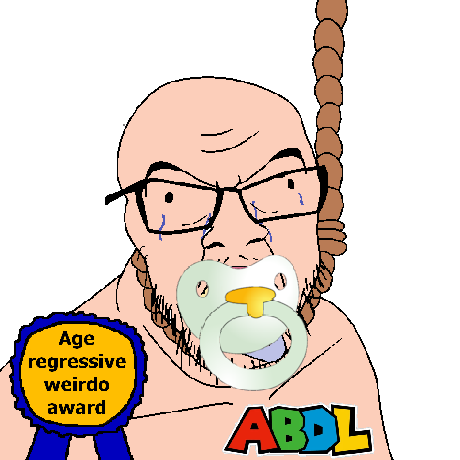 feraljak, babyjak, abdl, ack, age regression, alternate, anhero, award, baby, bloodshot eyes