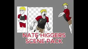 nate higgers, chudjak, soyak, jartycuck, natejak, angry, animated, badge, blonde hair, fire