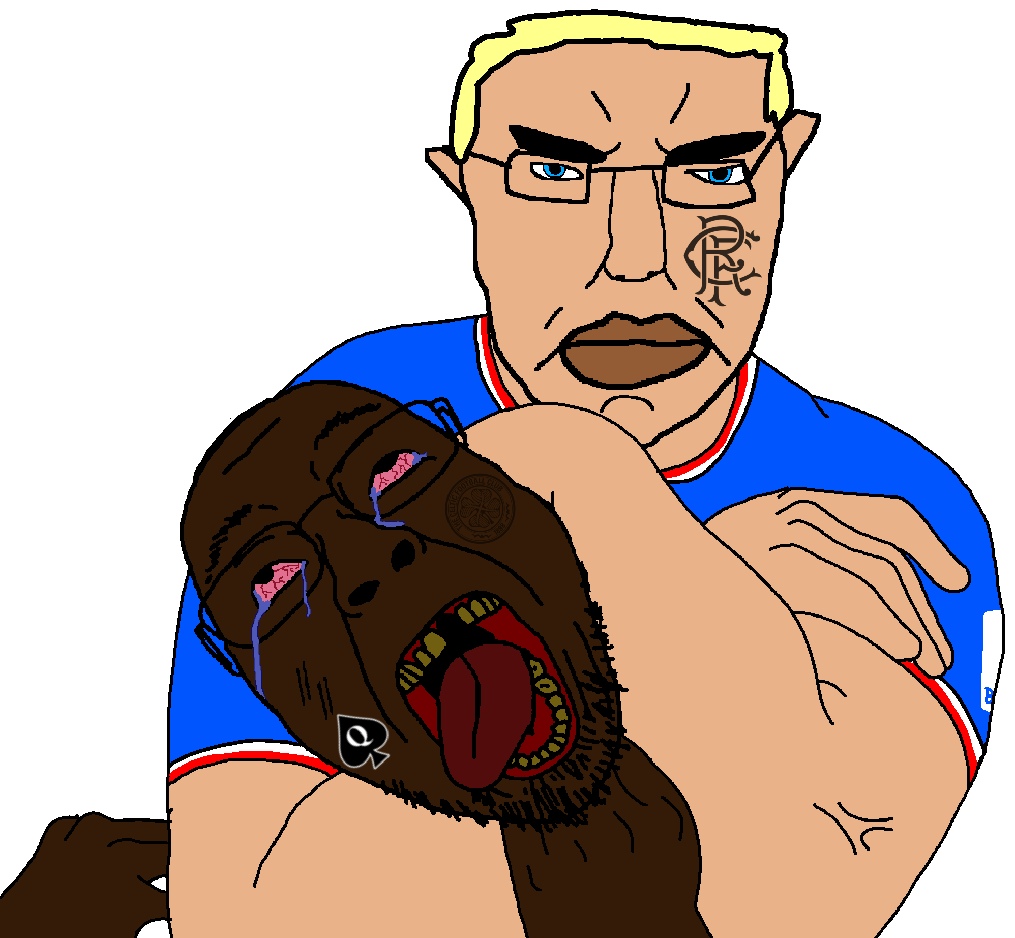 bernd, chudjak, pol face, aryan, a10 eyes, black skin, blonde hair, bloodshot eye, bloodshot eyes, blue eyes