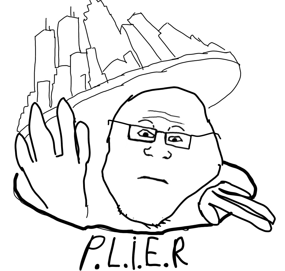 markiplier soyjak, neutralplier, c.h.u.d, eyebrows, forehead lines, glasses, hands, looking at you, low quality gem, monochrome