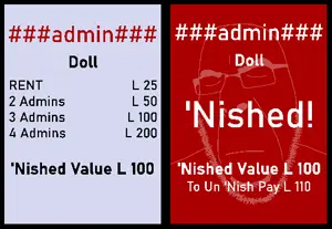 cobson, admin, board game, card, game, monopoly, please be paitent op has autism, printable, doll