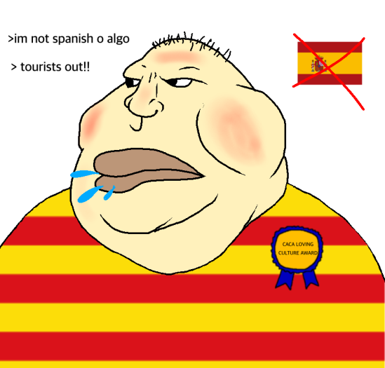 meximutt, aragon, award, black text, catalonia, cleavage, english text, fat, flag, hair