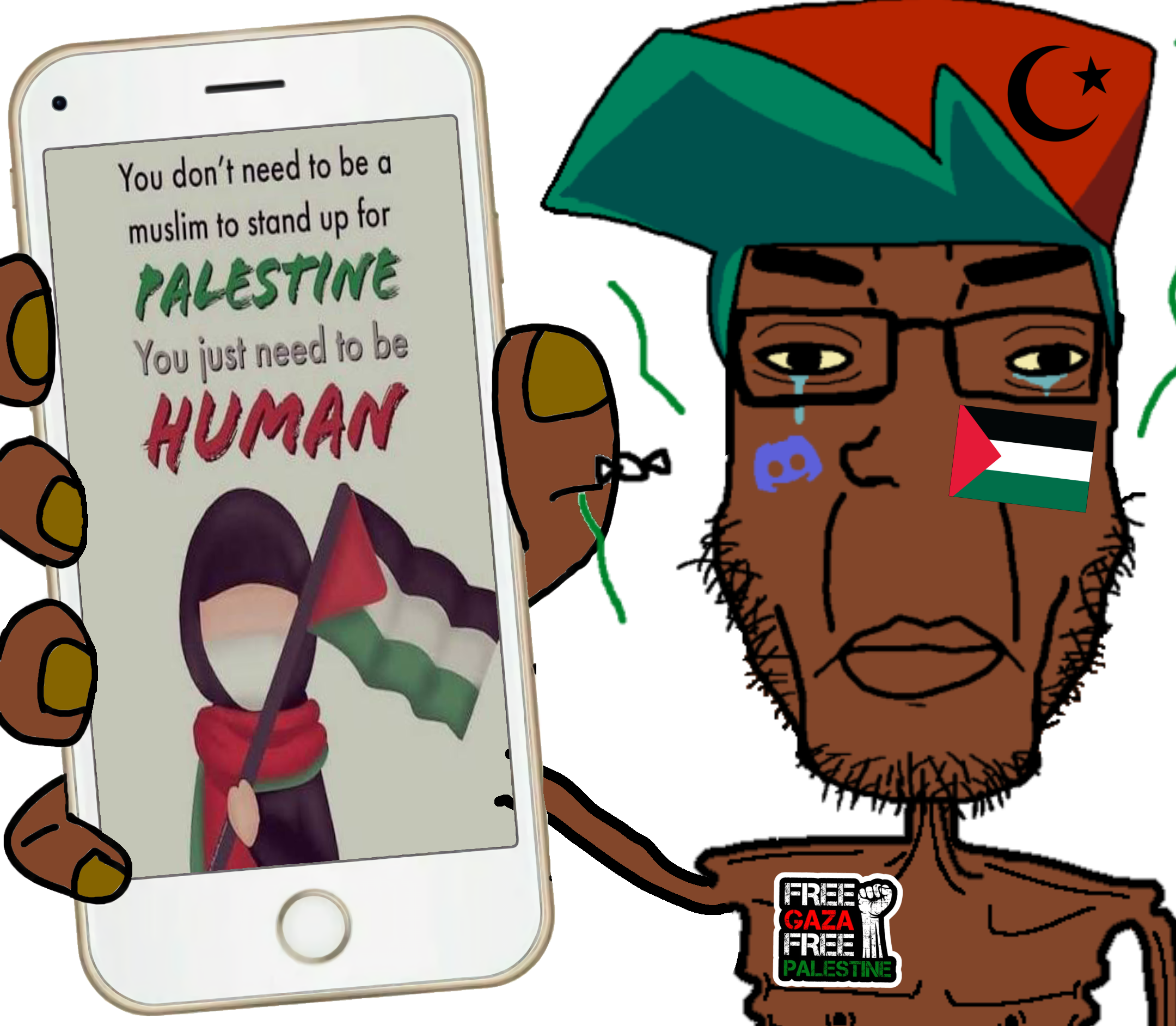 esl fnf pedo, chudjak, markiplier soyjak, chudplier, showing phone, arab, brown skin, esl, free palestine, gaza