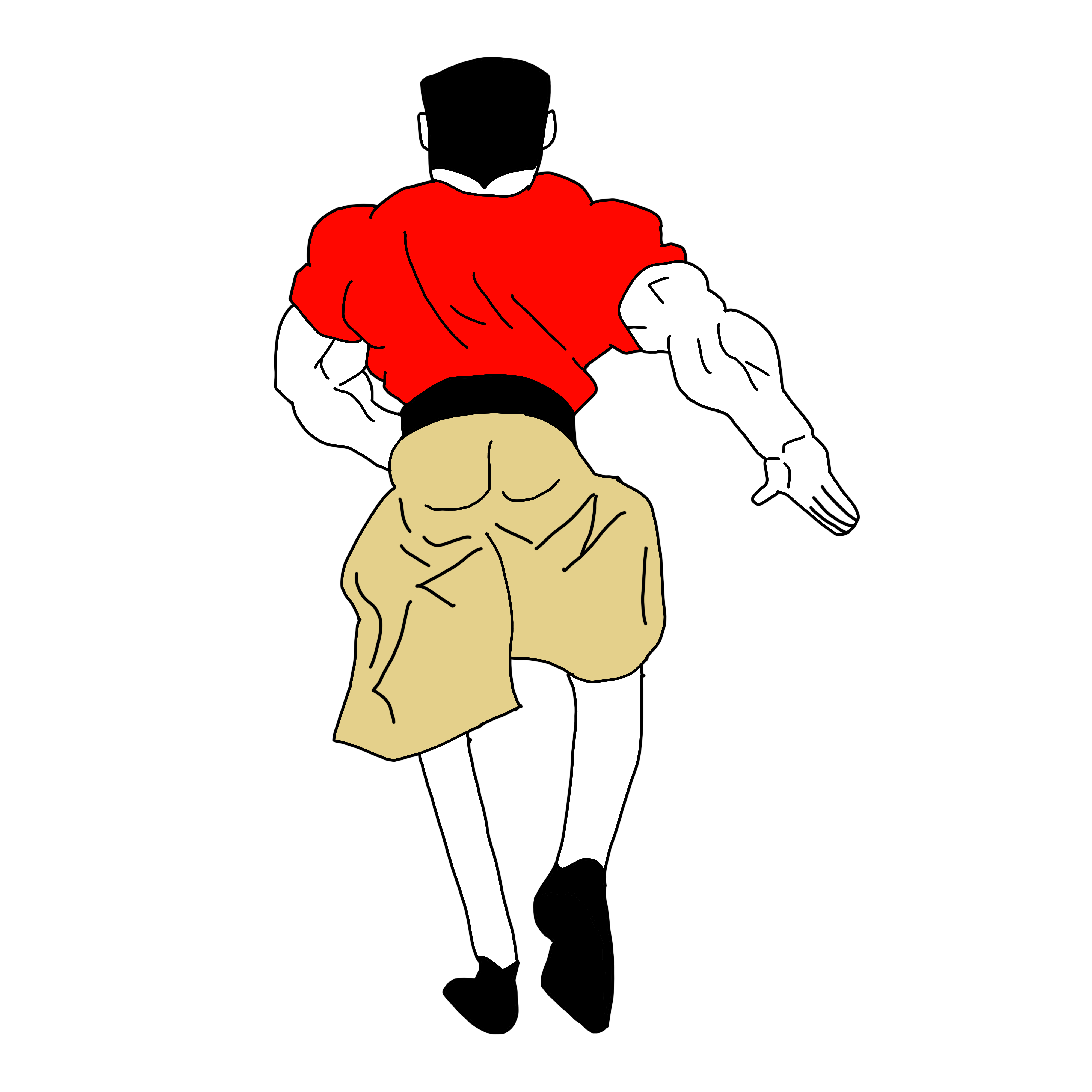 yujiro hanma, chudjak, anime, back, backwards, buff, clothes, facing away, muscles, muscular male