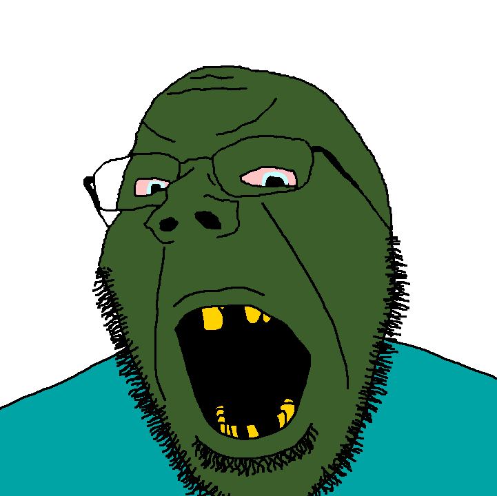 cobson, gapejak, aryan, a10, a10 eyes, aliased, angry, blue shirt, green skin, open mouth