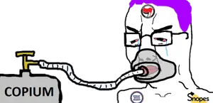 chudjak, anesthesia, antifa, badge, bloodshot eyes, closed mouth, copium, crying, gas cylinder, glasses