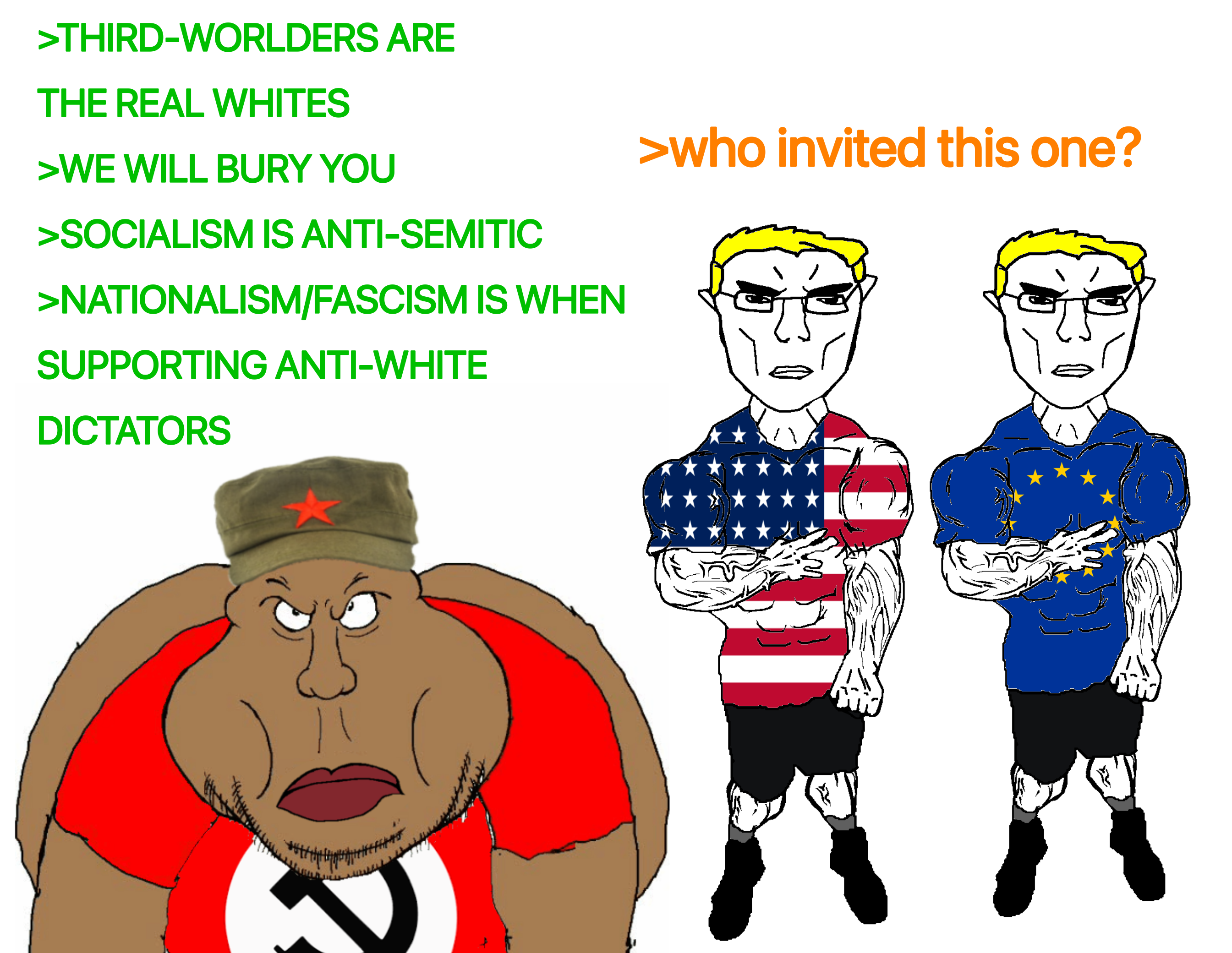 chauvin, chudjak, meximutt, meximutt front, unbotheredchud, anti white, brown skin, communism, europe, european union