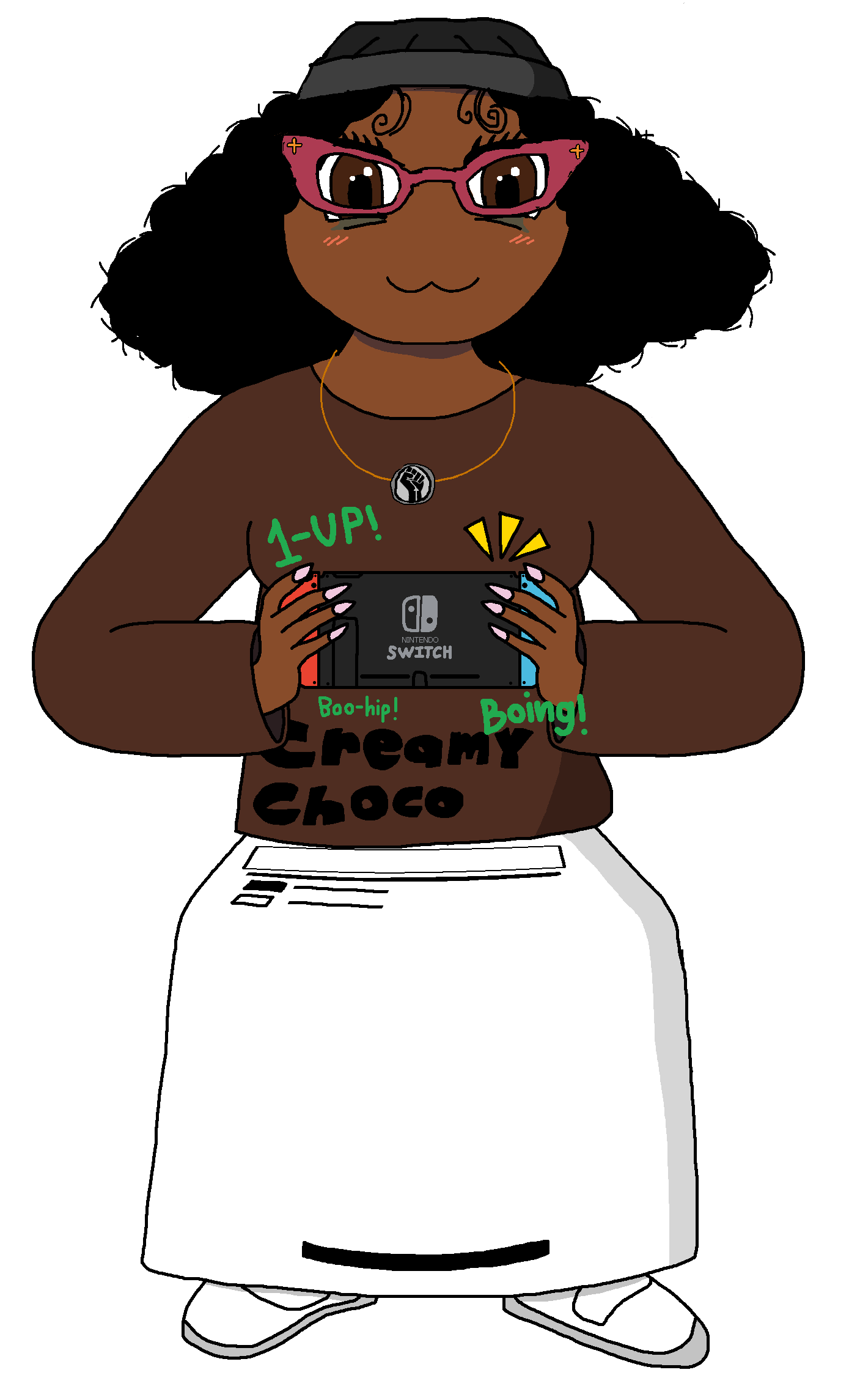 puertorican, soyniqua, soytan, afro, black lives matter, black skin, blush, closed mouth, curly hair, cute