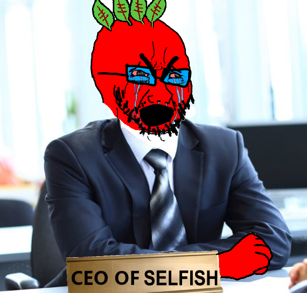 cryboy soyjak, selfish little fuck, bloodshot eyes, blue glasses, bushy eyebrows, ceo, clothes, crying, glasses, irl background