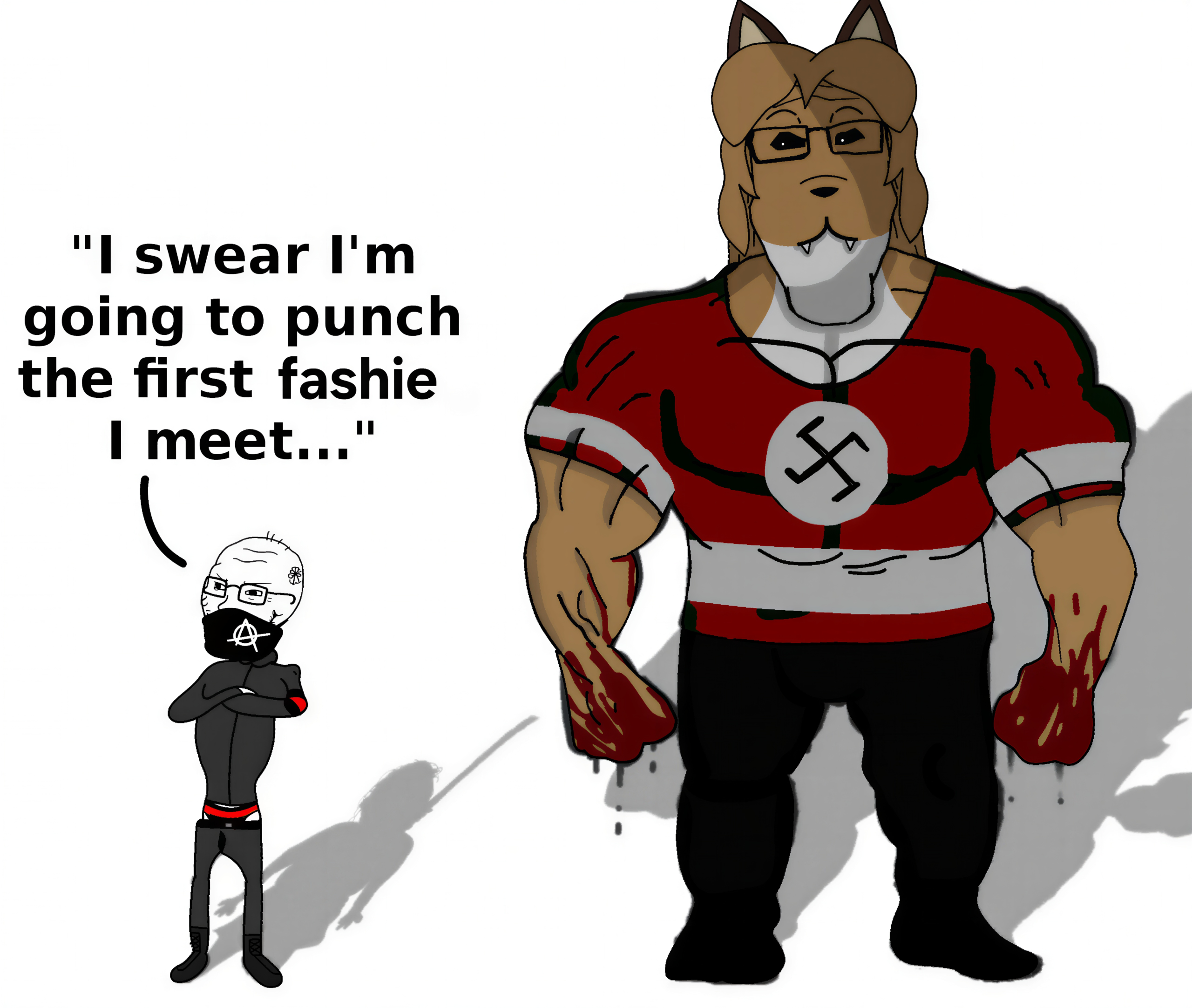 averi, bernd, markiplier soyjak, soyak, hanging troonjak, soyak (smug), troonjak, iswearimgoingto, ack, anthro