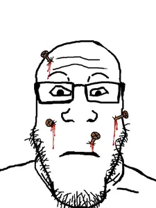 markiplier soyjak, neutralplier, bald, bleed, bleeding wound, injured, injury, nails, neutral, stubble