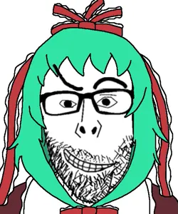 4800 - anime clothes female glasses green_hair hair kagiyama_hina open_mouth soyjak stubble touhou variant nojak video_game.png