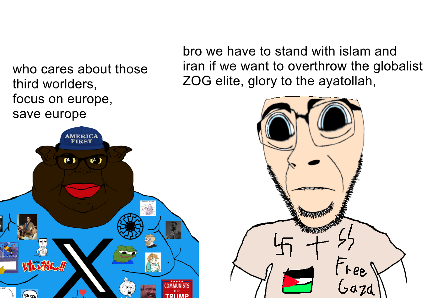 apu, gigachad, groyper, pepe, yes chad, brandon, chudjak, cobson, meximutt, soyak
