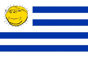 gapejak, wholesome soyjak, country, flag, glasses, smile, soyjak, stubble, sun, uruguay