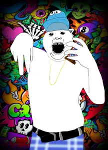 Cool gangsta alberto cookie monster with background.png