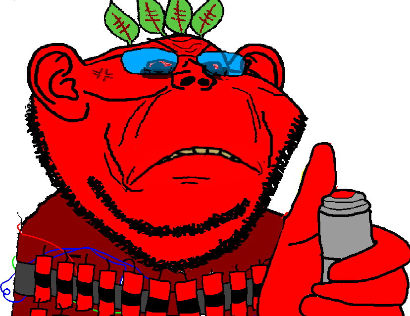 impish soyak ears, angry, arm, blood, bloodshot eyes, blue glasses, bomb, brootal, clenched teeth, closed mouth
